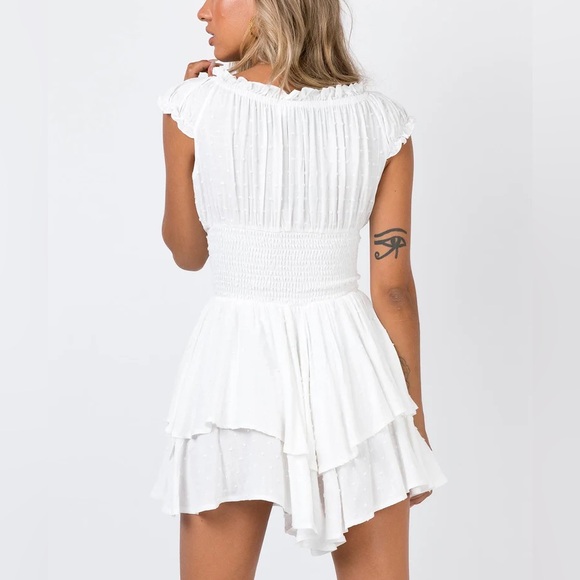 SOLD - Princess Polly THE LOVE GALORE ROMPER WHITE | 6 - Picture 4 of 7